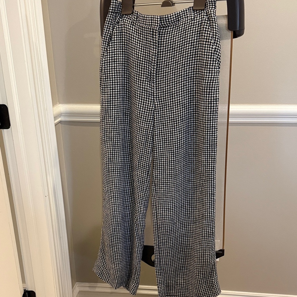Abercrombie gingham linen trouser